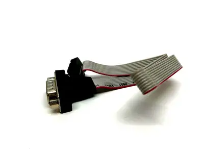 DB9 Male to Female 10 Pin Ribbon Cable 10" Long - Used
