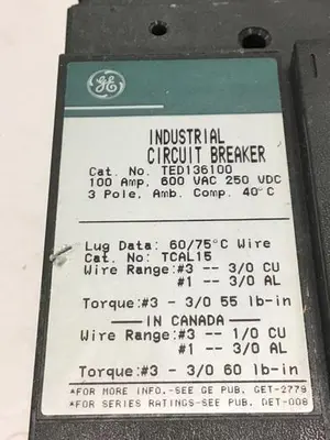USED GE TED136100 / DISCONNECT