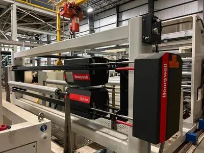 USED 2017 CHIN CHANG,  XALOY, ALLEN BRADLEY, ADVANTAGE (3) ROLL CHROME DOWNSTACK CALENDAR, EACH ROLL 20" DIAMETER X 55" WIDTH; H