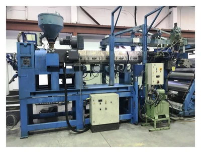 USED 2002 AMUT, KREYENBORG, GEAR PUMP ,  EDI FLEX LIP AMUT  SML COEXTRUSION  1400MM AMUT COEX SHEET LINE, EDI,