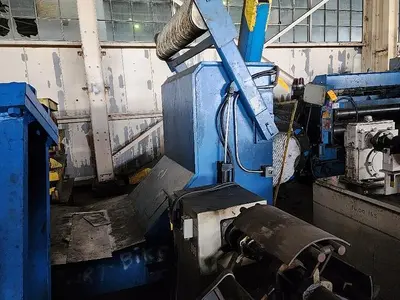 72" x 60,000 Lb. Loopco Cone Uncoiler with Pit Type Coil Car (Used)