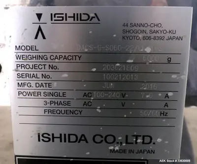 Used ISHIDA DACS-GN Checkweighers - Belt Illinois US | Aaron Equipment #908635