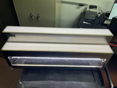 Used Perlick Used 36" Perlick LMDS2-36L 2 Tier White Led Lighted Liquor Bottle Display 120V Bar Equipment Illinois US | Falcon Restaurant Supply #1375708