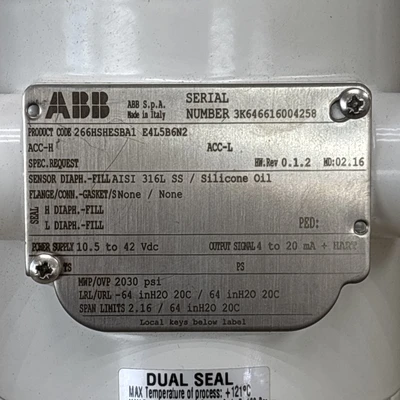 New | in-Stock ABB 266HSH-ESBA1/E4/L5/B6/N2 Sensors Indiana US | J&J Industrial Supply #1394355