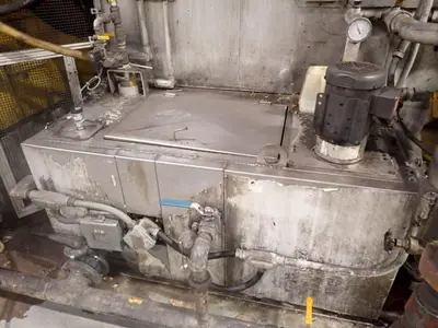 48" X 3-STAGE RANSOHOFF ROTARY DRUM BATCH AUTOMATIC PARTS DEBURR & WASHER SYSTEM, NEW 2013: YOBRO #24300