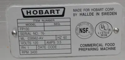 USED Hobart NUMBER: