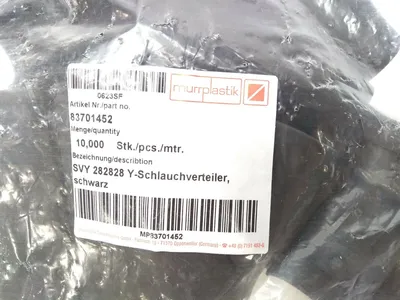 NEW MURRPLASTIK SVY 282828 Y SHAPED CONDUIT DISTRIBUTOR BLK 10 PCS