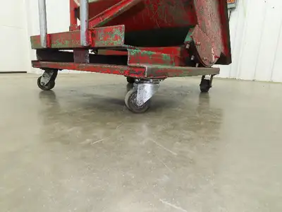 Roura Self Dumping Hopper 1/3 Yard Forklift Steel Dumpster 40x48x31" Casters