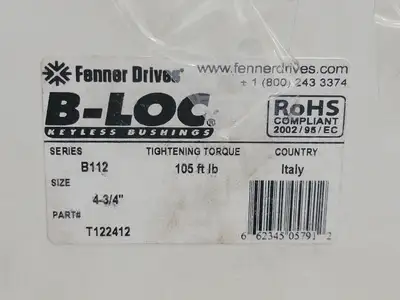 USED FENNER B112 68-4558