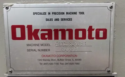 Used 2006 OKAMOTO Grind-X ACC-8-20ST Rotary Surface Grinders Kentucky US | Machinery Central #1421753