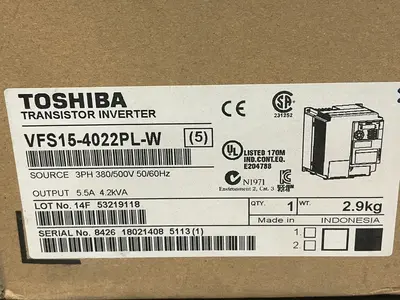 Used TOSHIBA VFS154022PLW Variable Speed Drives Ohio US | HGR 24 #1549967