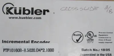 NEW KUBLER PTP10160B-8.5020.D4*2.1000 ENCODER PTP10160B85020D421000