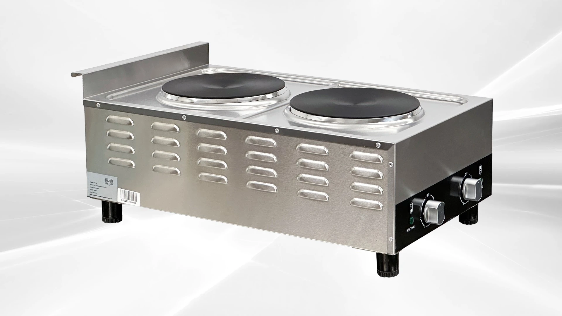 171-0432 18" 2-Burner Electric Hot Plate