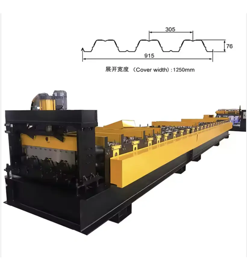 Galvanized Metal Roof Steel Floor Deck Sheet Roll Forming Machine in China