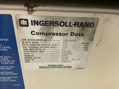Used INGERSOLL-RAND SSR Miscellaneous Equipment New York US | ISP Equipment Group #1318993