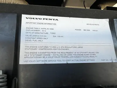 Used 2022 VOLVO TAD1651GE Diesel Generators California US | ARC Power Systems #1540966