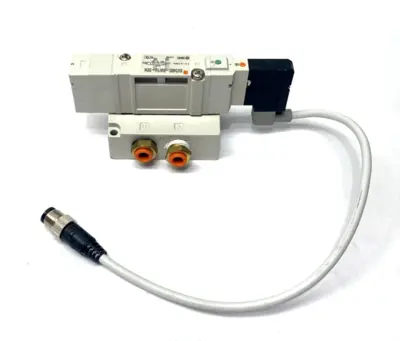 SV3400-5W1U-02N | SMC  Solenoid Valve & Subplate 1/4" NPT - Used