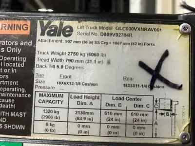 Used 2017 YALE GLC030VX Liquid Propane Forklifts Illinois US | Somerset Equipment Sales #1546284