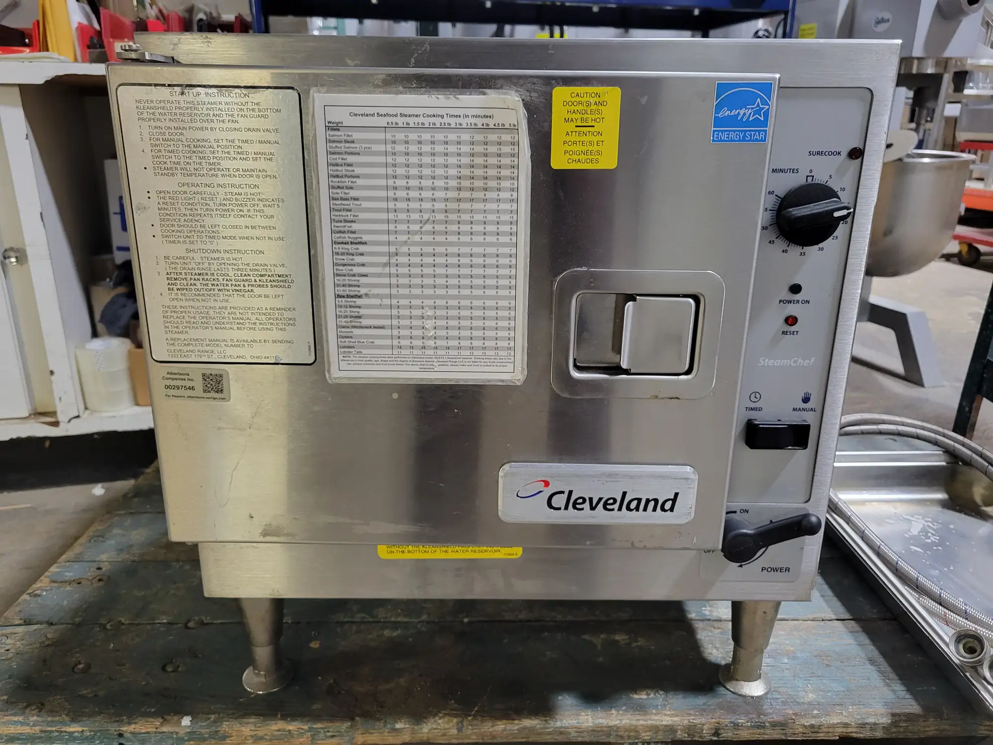 Cleveland 22CET3.1 Steamchef 3 Pan Electric Countertop Steamer