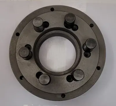 LATHE BACK PLATE D1-6 CAMLOCK, 6 PINS, 8.25” OD, 3.5” THROUGH HOLE ID