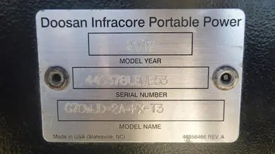 USED 2012 DOOSAN G70WDJ-2A-TX-T3