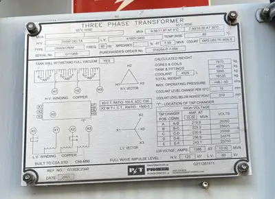 USED 2001 PIONEER TRANSFORMERS G2112B1411