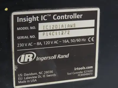 Ingersoll Rand IC12D1A1AWS Insight IC Tool Controller 120VAC - 16A / 240VAC - 8A