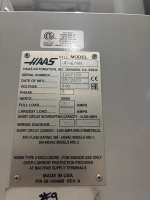 Used 2019 HAAS VF-6/40 Vertical Machining Centers Illinois US | Asset Exchange Corporation #1305578