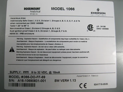 USED Rosemount 1066-DO-FF-69