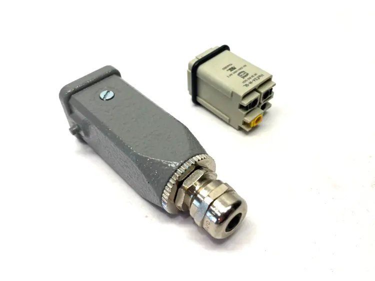 Used HARTING Male Insert Han 3A w/ Quick-Lock 1,5mm 10A DAMAGED Connector Accessories Michigan US | Maverick Industrial Sales #1414236