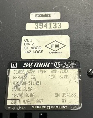 Used SYMAX 8020-SMM-710X Industrial Controls | Surplus Asset Holdings #1221385