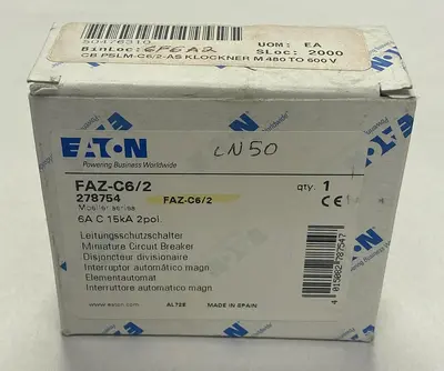 Used EATON FAZ-C6/2 Circuit Breakers | Surplus Asset Holdings #1188975