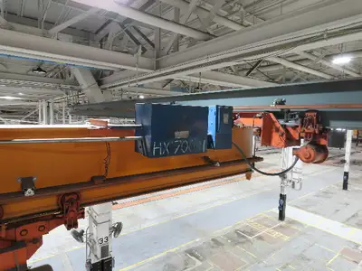 Cleveland Tramrail P&H 4 Ton Single Girder Underhung Bridge Crane 45' 10" Span