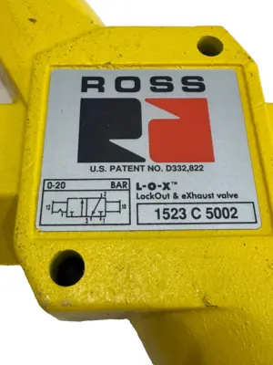 NEW ROSS 1523C5002 LOCKOUT & EXHAUST VALVE 0-20BAR