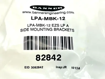 LPA-MBK-12 | Banner  EZ-SCREEN Low Profile Bracket Side Mounting 82842 LOT OF 2 - New