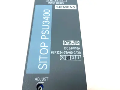 USED SIEMENS SITOP PSU3400 STABALIZED 24V/ 10A POWER SUPPLY
