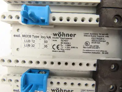Wöhner EEC6025-L Busbar Adapter Chassis Rack 600V 32A 3PH