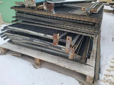 Woven Wire Tool Crib Security Fencing System w/Twin Accordion Gate Doors