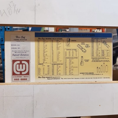 Her-Saf Manual Panel Router