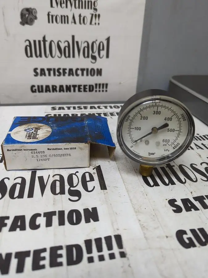 New | in-Stock MARSHALL TOWN G14498 Universal Pressure Meters Ohio US | Surplus Asset Holdings #1245235