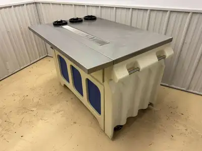Used Galley Used Galley 50"X 28" Drink Station with Cup Dispensers and Drain on Casters Underbar Equipment Illinois US | Falcon Restaurant Supply #1375078