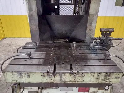 220 TON AIDA MODEL #NC1-200(2) GAP FRAME PRESS, WITH 9.84" STROKE: STOCK #22203
