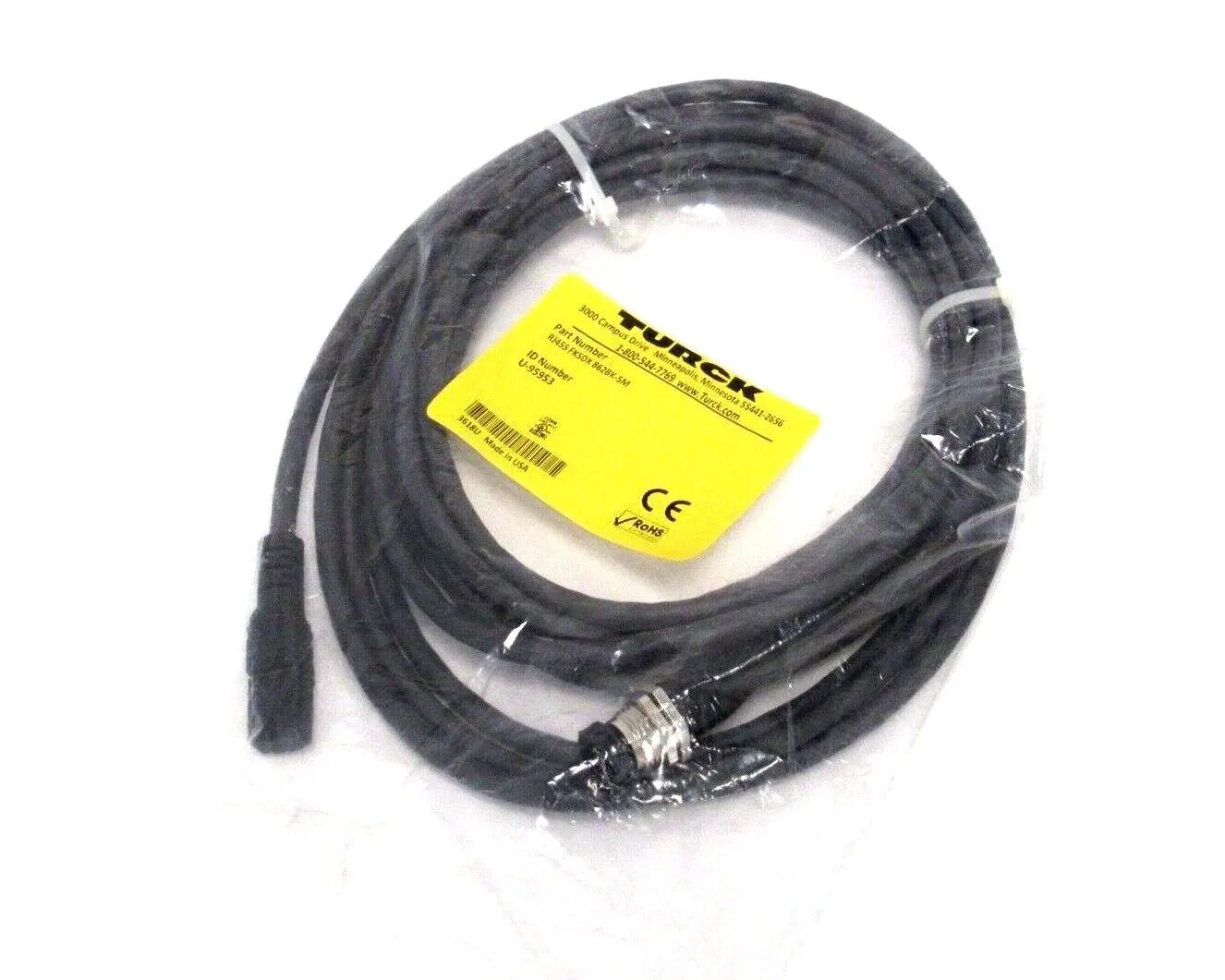 NEW TURCK RJ45S-FKSDX-862BK-5M NETWORK CORD U-95953 RJ45SFKSDX862BK5M