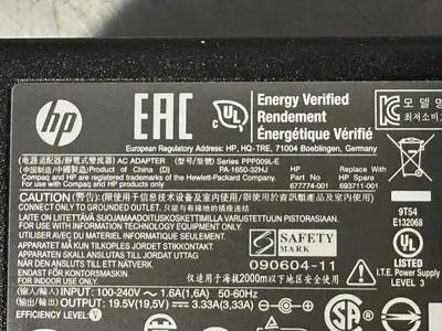 Hp 677774-001 693711-001 PA-1650-32HJ AC Power Adapter 19.5V 3.33A (2.3.1)