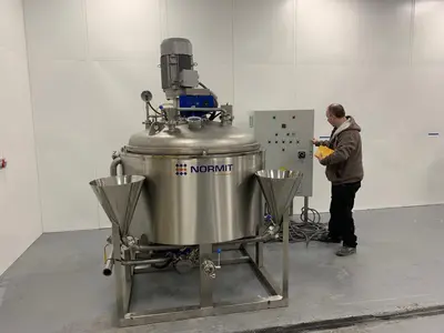 550L Normit S/S Jacketed Vacuum Homogeniser Cream & Paste Mixer VMG 650