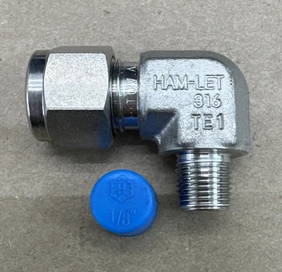 NEW Ham-Let 3/8 Compression To 1/8