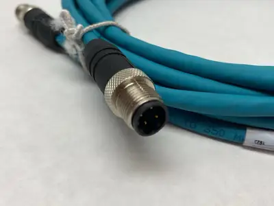 USED LUMBERG AUTOMATION ETHERNET CABLE M12 4-PIN MALE TO MALE 900004064