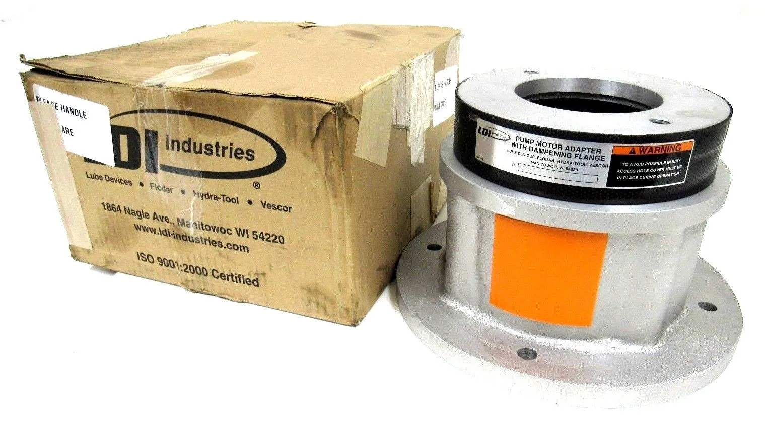 NEW LDI D-230-C2-324-L4-7-17-17 ADAPTER WITH DAMPENING FLANGE D230C2324L471717