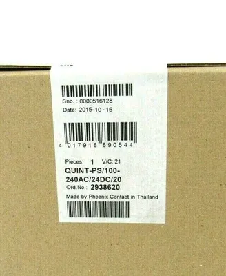 NEW SEALED PHOENIX CONTACT QUINT-PS-100-240AC/24DC/20 POWER SUPPLY 2938620