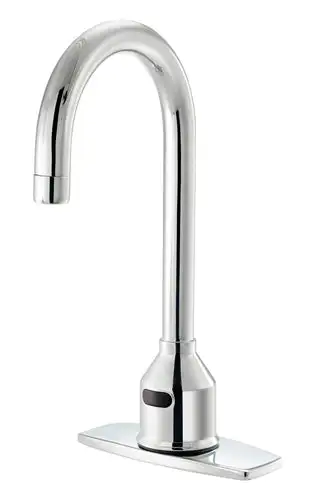 Krowne 16-650P Deck Mount Electronic Faucet - Single Hole, Gooseneck Spout, Battery Operated